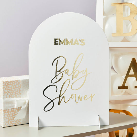 Baby Shower Sign & X1 Sticker Sheets (Sign Height 42Cm & Len