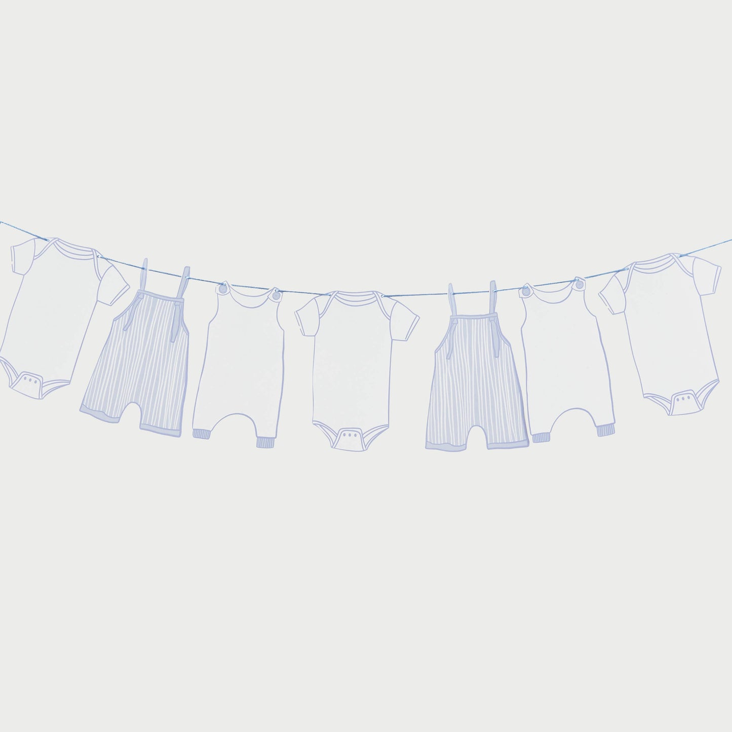 Blue Baby Grow Garland 2.5M