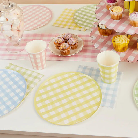 Gingham Paper Plates 8 Pack