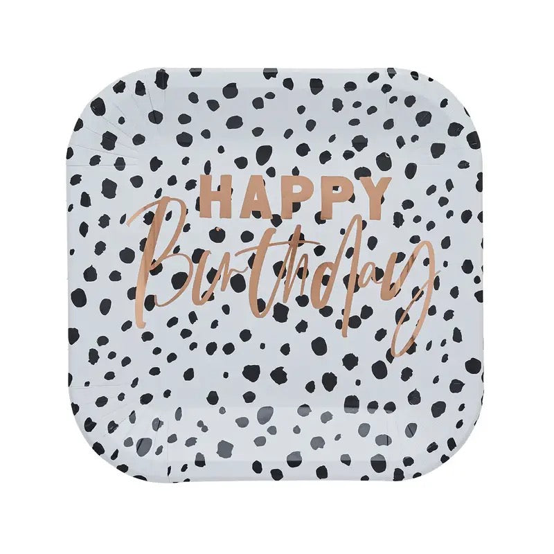 Dalmatian 'happy Birthday' Paper Plates 10 Pack