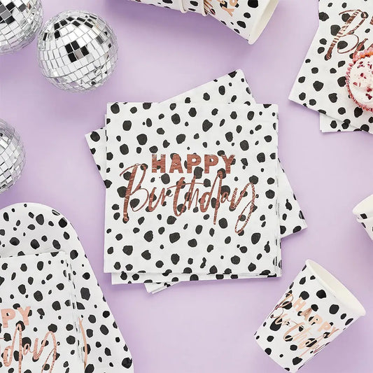 Dalmatian 'happy Birthday' Napkins 20 Pack