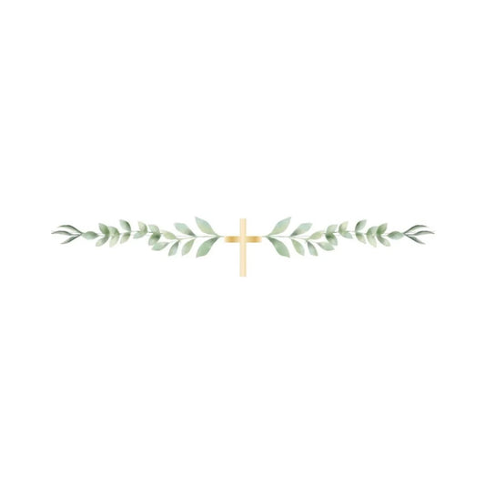 Botanical Celebration Cross Paper Garland - 1m