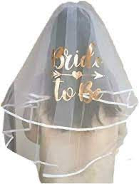 Bride To Be Veil Rose Gold