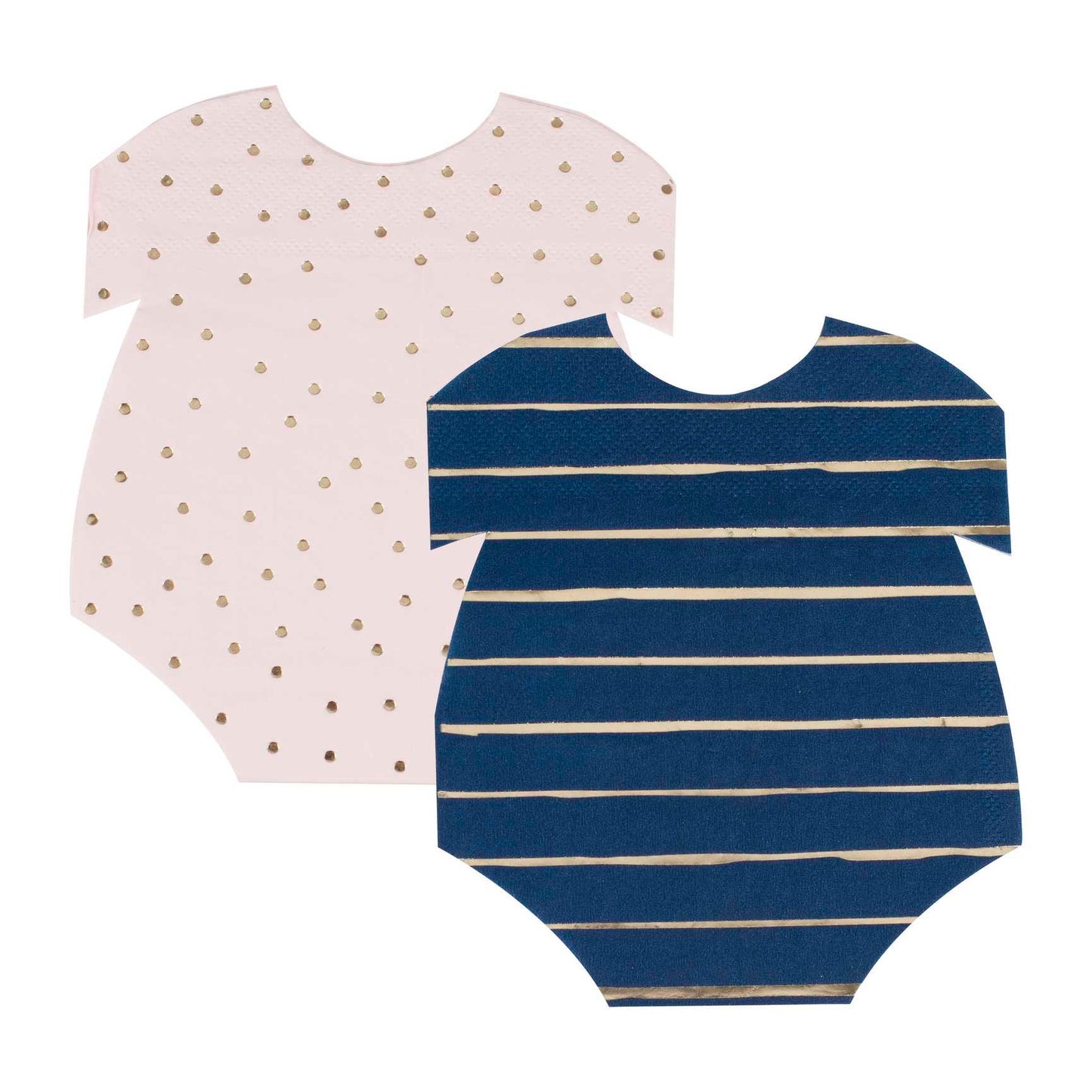 Pink And Navy Baby Grow Napkins