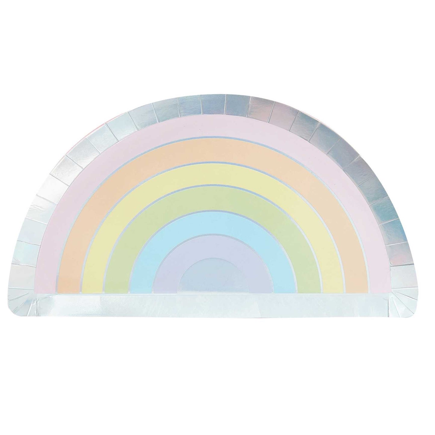 Pastel and Iridescent Foiled Rainbow Plates