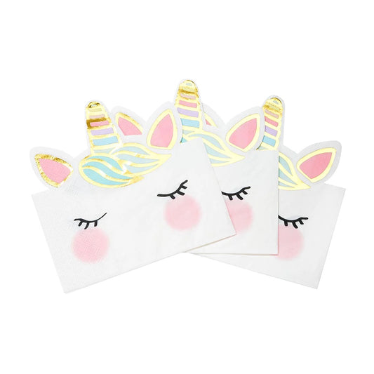 Unicorn Face Paper Napkins - 12 pack