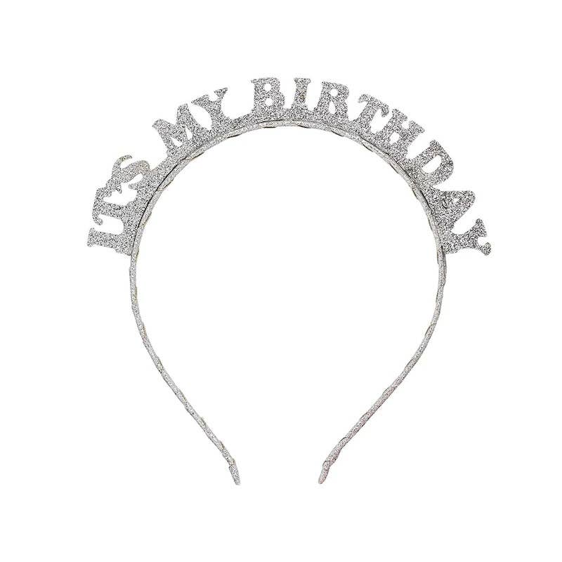 Silver 'It'S My Birthday' Birthday Glitter Headband