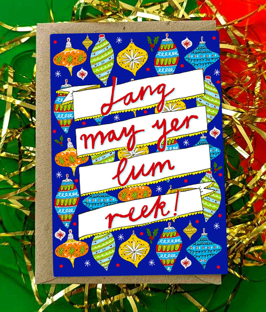 Lang May Yer Lum Reek! Christmas Card PACK OF 6