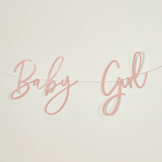 Pink 'Baby Girl' Banner 2M