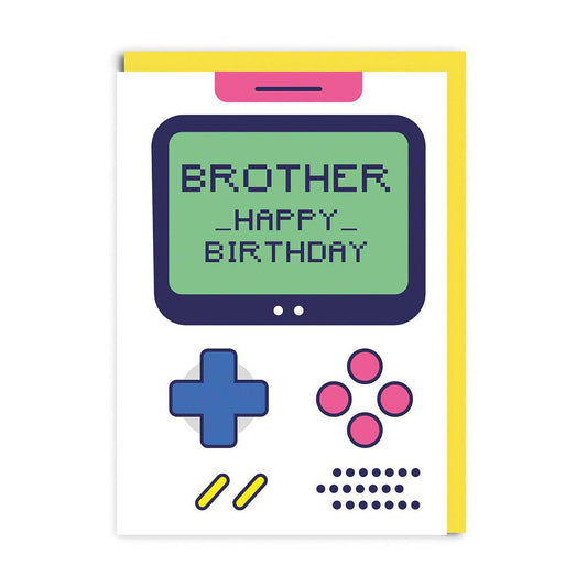 Brother Happy Birthday Gameboy Greeting Card