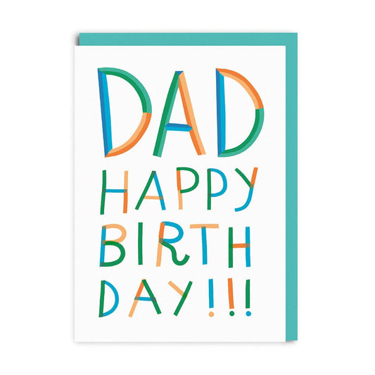 Dad Happy Birthday Letters Greeting Card