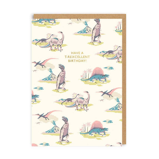 Pastel Dinosaurs Cath Kidston Greeting Card