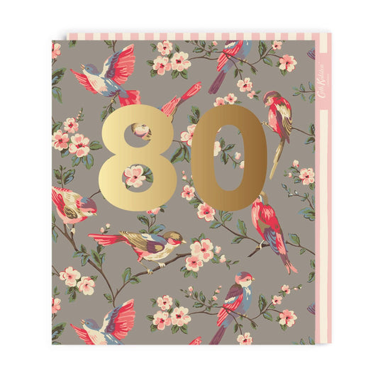 80th Birthday Cath Kidston Large Greeting Card