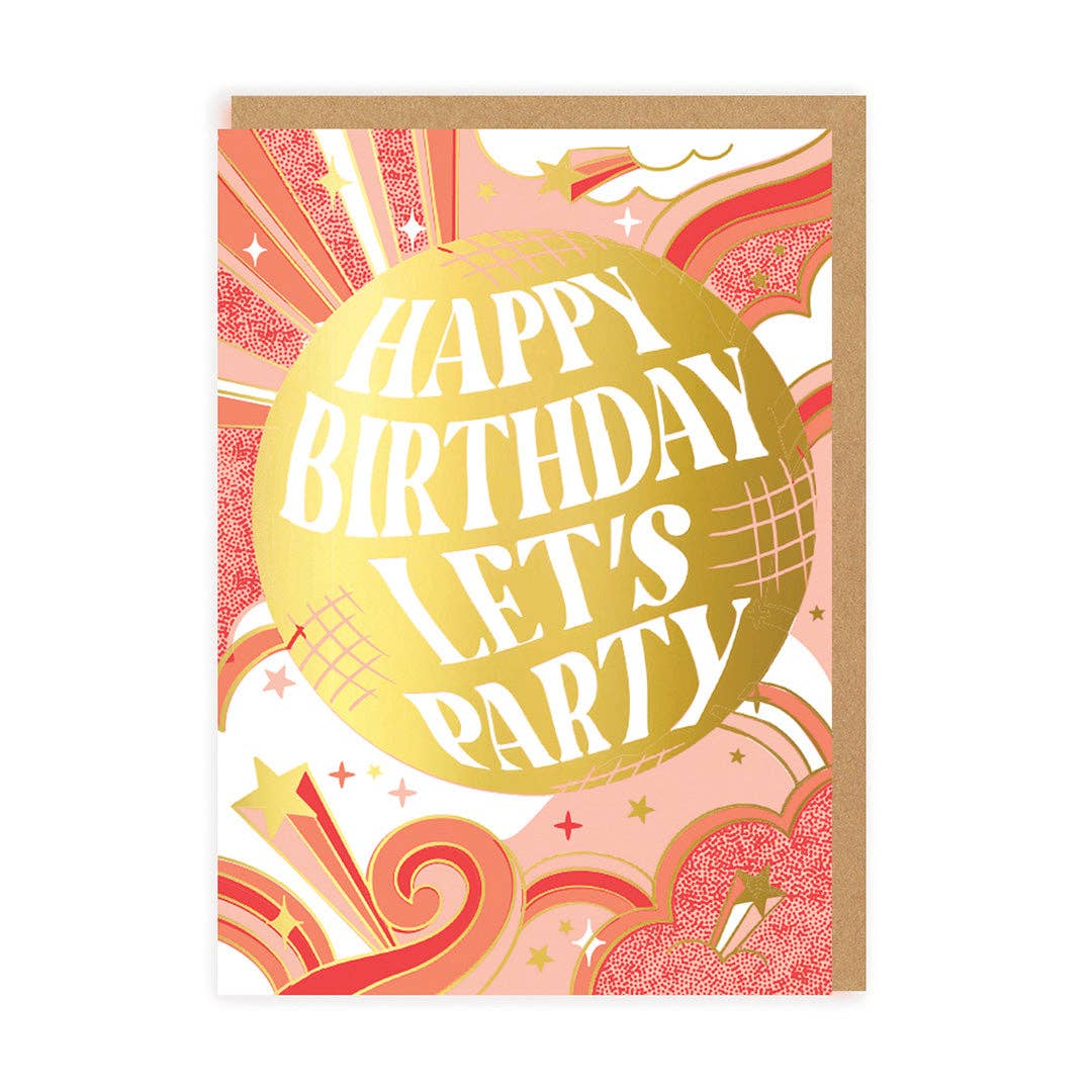 Disco Ball Happy Birthday Greeting Card