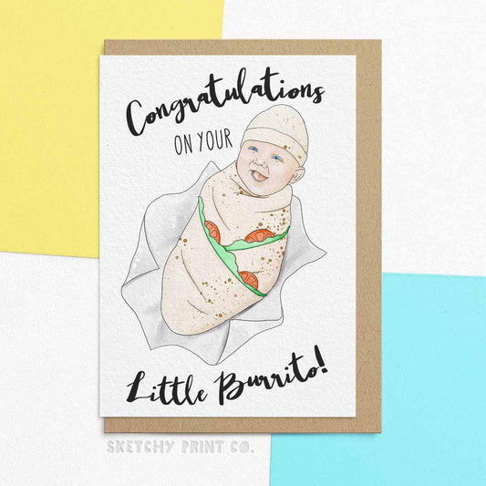 New Baby Card - Little Burrito