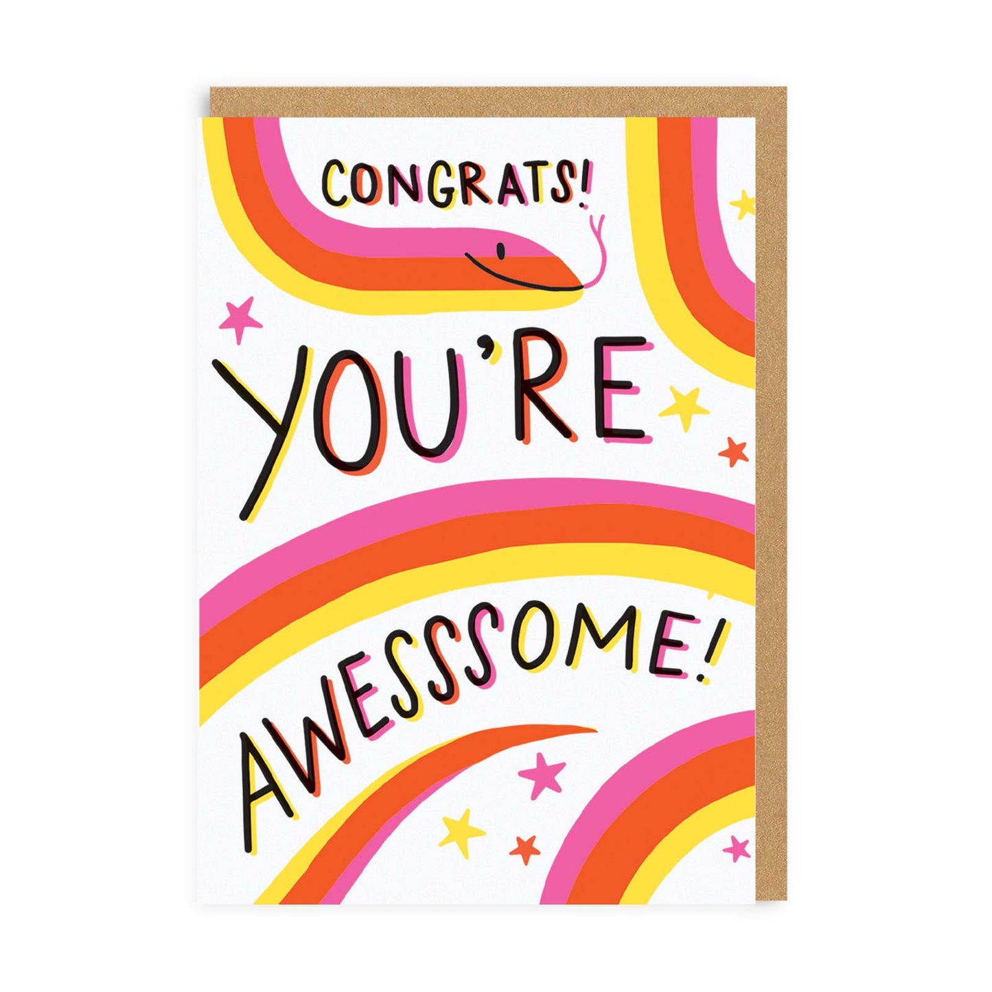 Congrats You're Awesssome Hello!Lucky Greeting Card